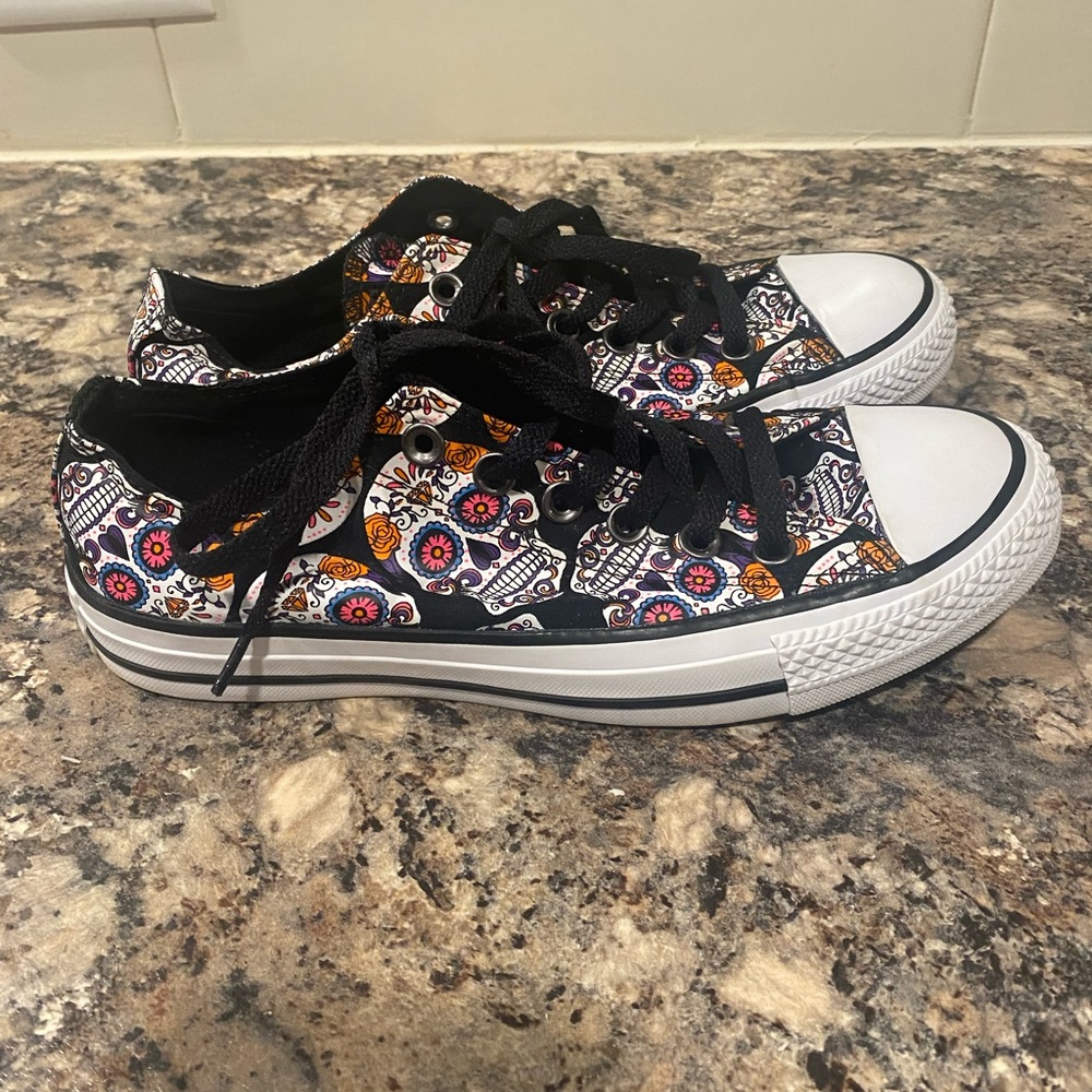 Converse Dia de los Muertos Sugar Skull Shoes